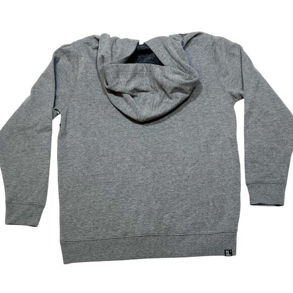 Vans Off The Wall Classic Hoodie Full Zip Youth Medium Gray Sweater Sweatshirt - Picture 2 of 6